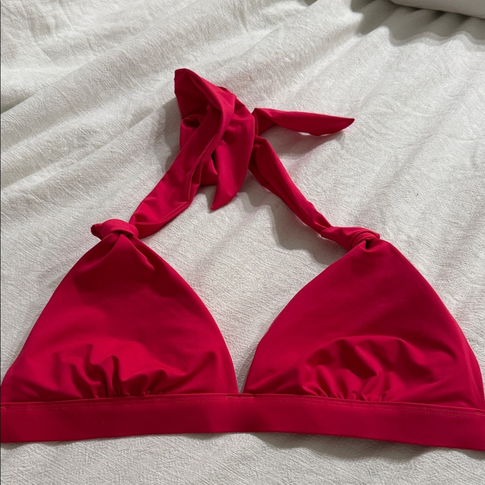 Red Triangle Bikini Top